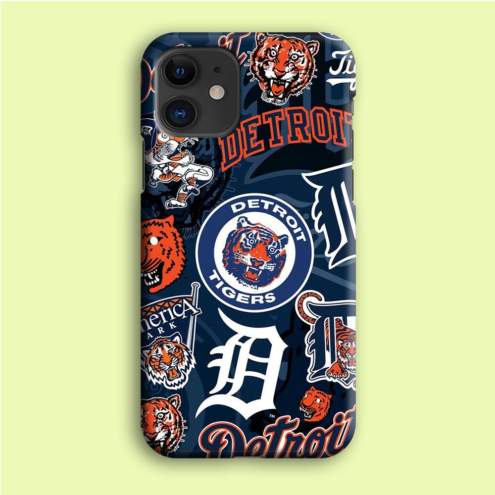 Baseball Detroit Tigers MLB 002 iPhone 12 Case-Plastic / Full Wrap (3D Case)-Xtracase