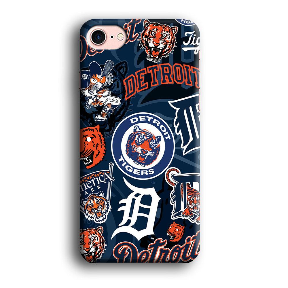 Baseball Detroit Tigers MLB 002 iPhone SE 2020 Case-Plastic / Full Wrap (3D Case)-Xtracase