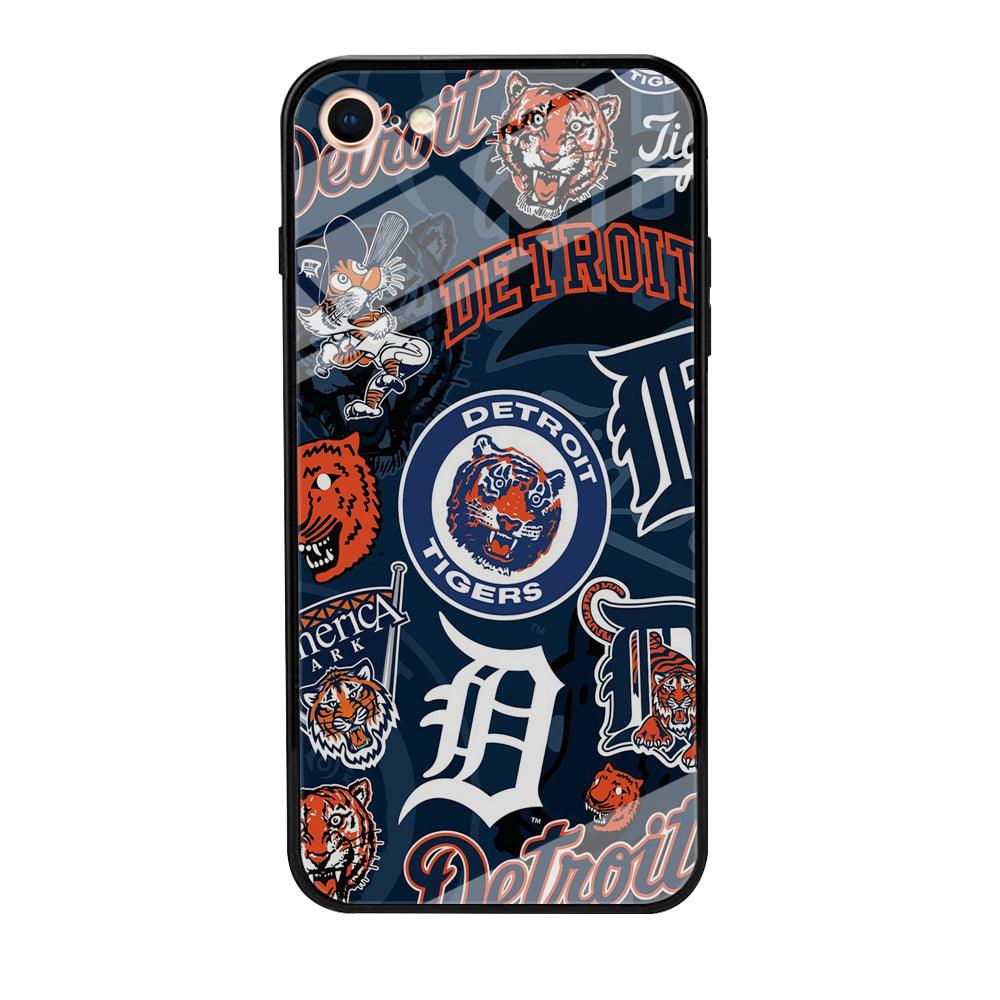 Baseball Detroit Tigers MLB 002 iPhone 8 Case-Tempered Glass Case-Xtracase