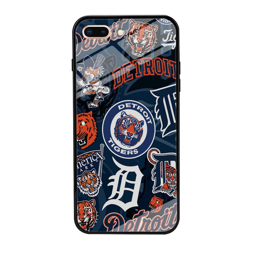 Baseball Detroit Tigers MLB 002 iPhone 8 Plus Case-Tempered Glass Case-Xtracase