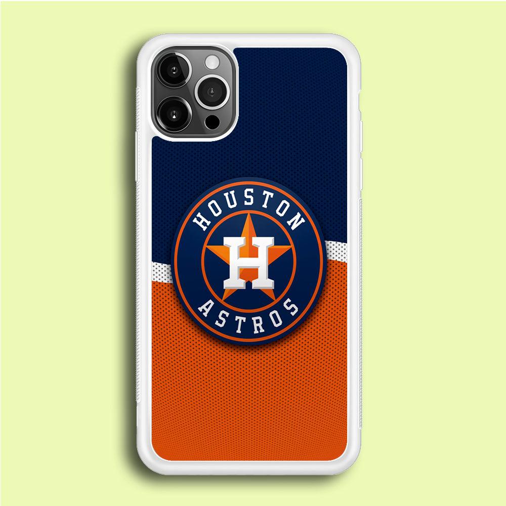 Baseball Houston Astros MLB 001 iPhone 12 Pro Case-Rubber / White (2D Case)-Xtracase