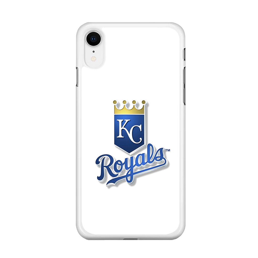 Baseball Kansas City Royals MLB 001 iPhone XR Case-Rubber / White (2D Case)-Xtracase