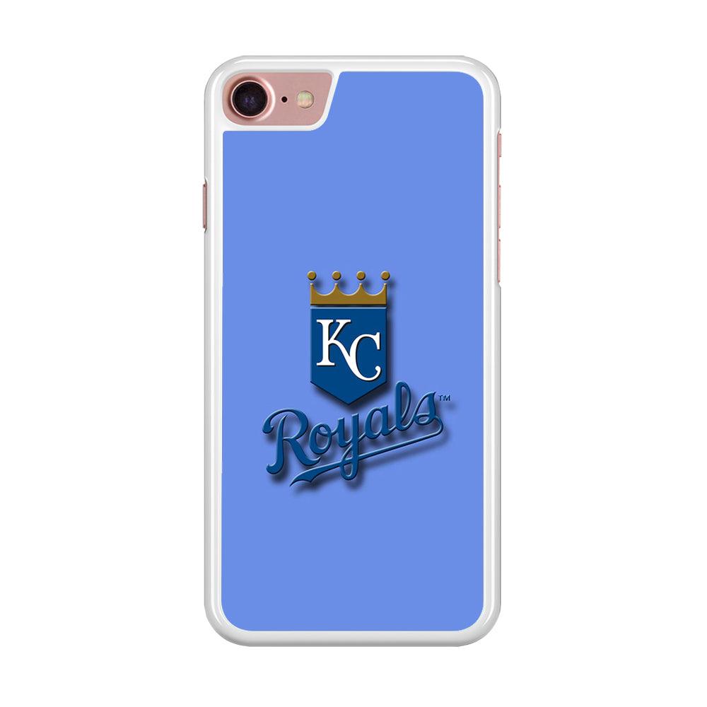 Baseball Kansas City Royals MLB 002 iPhone 7 Case-Rubber / White (2D Case)-Xtracase