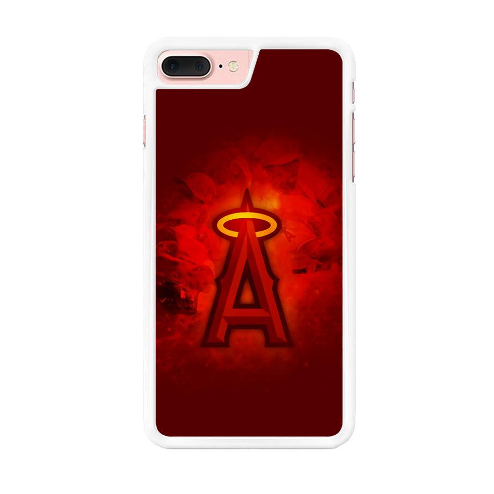 Baseball Los Angeles Angels MLB 002 iPhone 8 Plus Case-Rubber / White (2D Case)-Xtracase