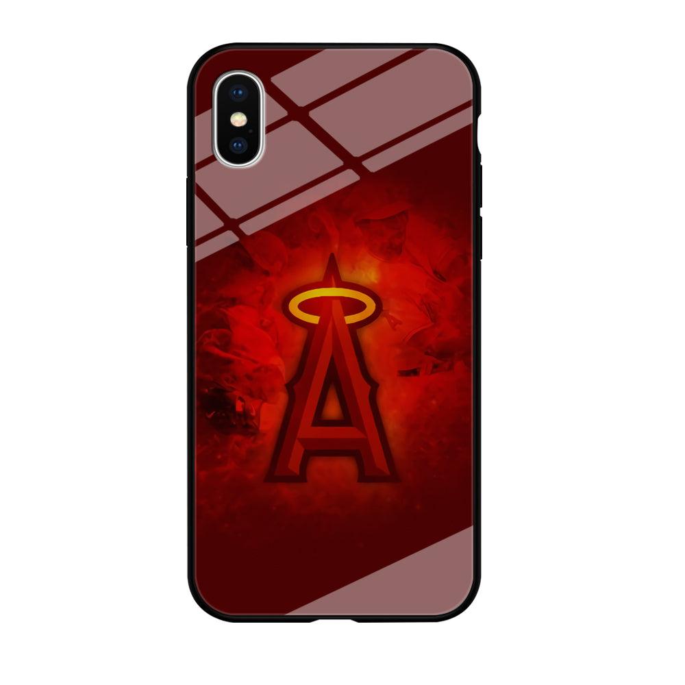Baseball Los Angeles Angels MLB 002 iPhone Xs Max Case-Tempered Glass Case-Xtracase