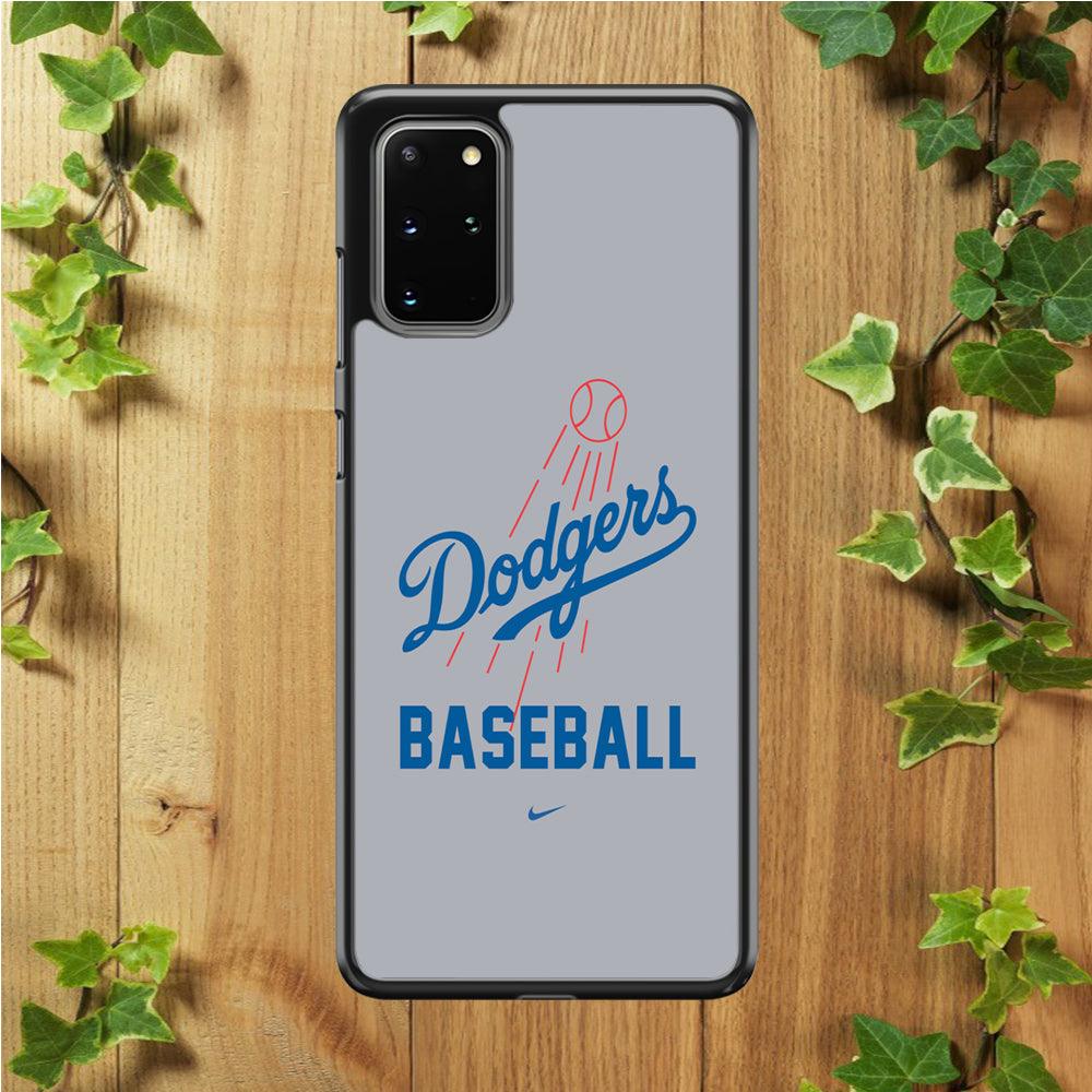 Baseball Los Angeles Dodgers MLB 002 Samsung Galaxy S20 Plus Case-Rubber / Black (2D Case)-Xtracase