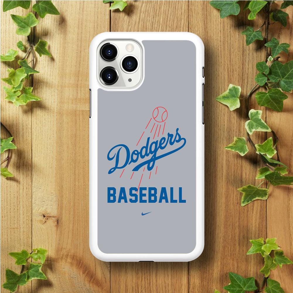 Baseball Los Angeles Dodgers MLB 002 iPhone 11 Pro Case-Rubber / White (2D Case)-Xtracase