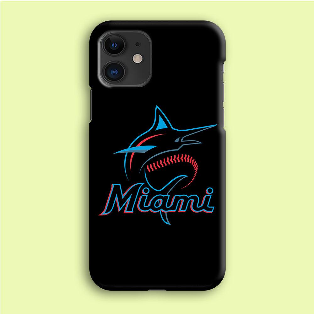 Baseball Miami Marlins MLB 001 iPhone 12 Mini Case-Plastic / Full Wrap (3D Case)-Xtracase