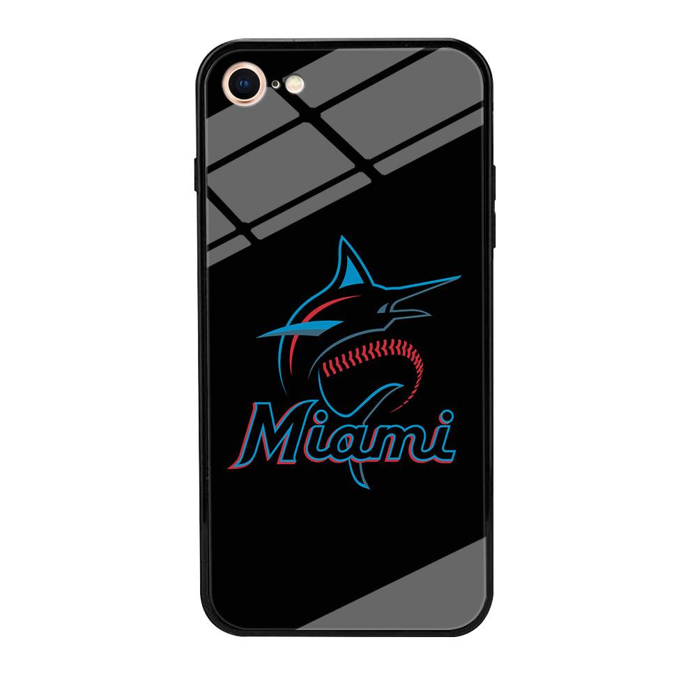 Baseball Miami Marlins MLB 001 iPhone 7 Case-Tempered Glass Case-Xtracase