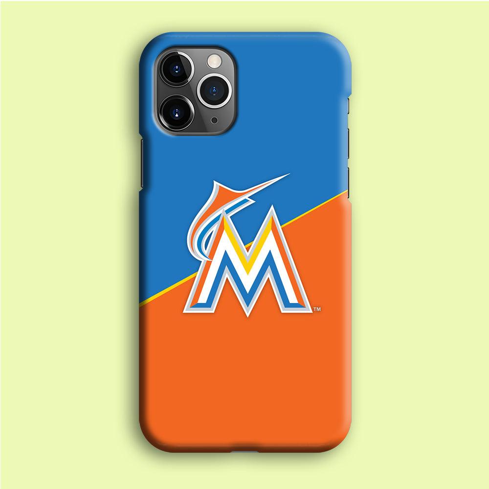 Baseball Miami Marlins MLB 002 iPhone 12 Pro Case-Plastic / Full Wrap (3D Case)-Xtracase