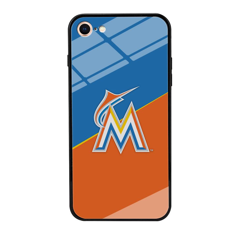Baseball Miami Marlins MLB 002 iPhone 8 Case-Tempered Glass Case-Xtracase