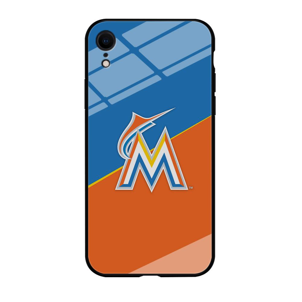 Baseball Miami Marlins MLB 002 iPhone XR Case-Tempered Glass Case-Xtracase