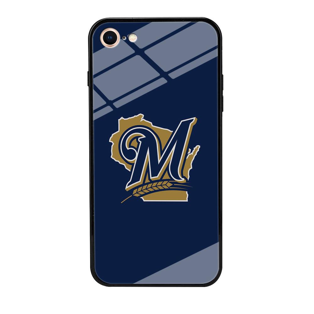 Baseball Milwaukee Brewers MLB 001 iPhone 8 Case-Tempered Glass Case-Xtracase
