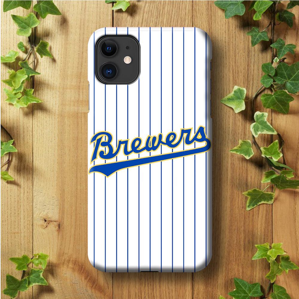 Baseball Milwaukee Brewers MLB 002 iPhone 11 Case-Plastic / Full Wrap (3D Case)-Xtracase