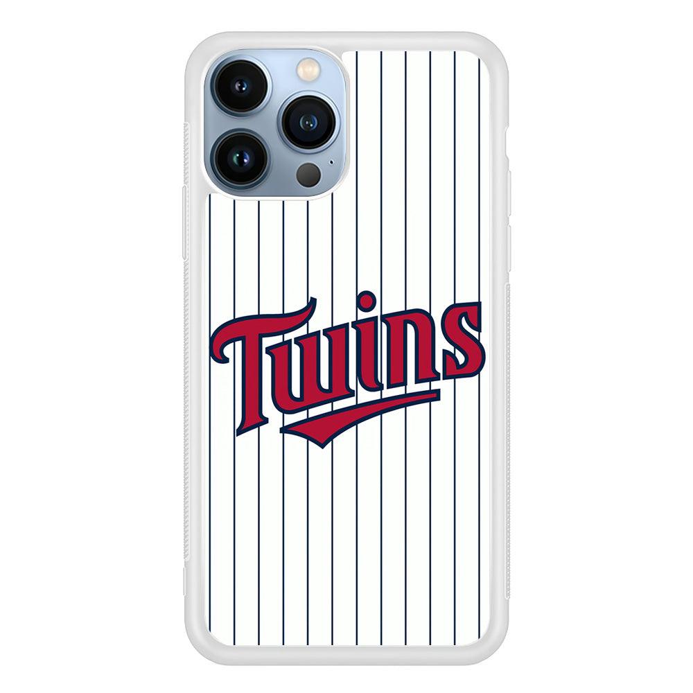 Baseball Minnesota Twins MLB 002 iPhone 13 Pro Case-Rubber / White (2D Case)-Xtracase