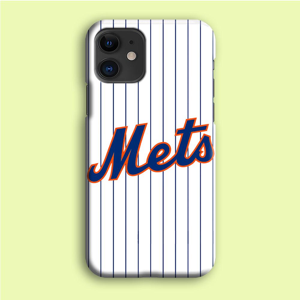 Baseball New York Mets MLB 001 iPhone 12 Mini Case-Plastic / Full Wrap (3D Case)-Xtracase