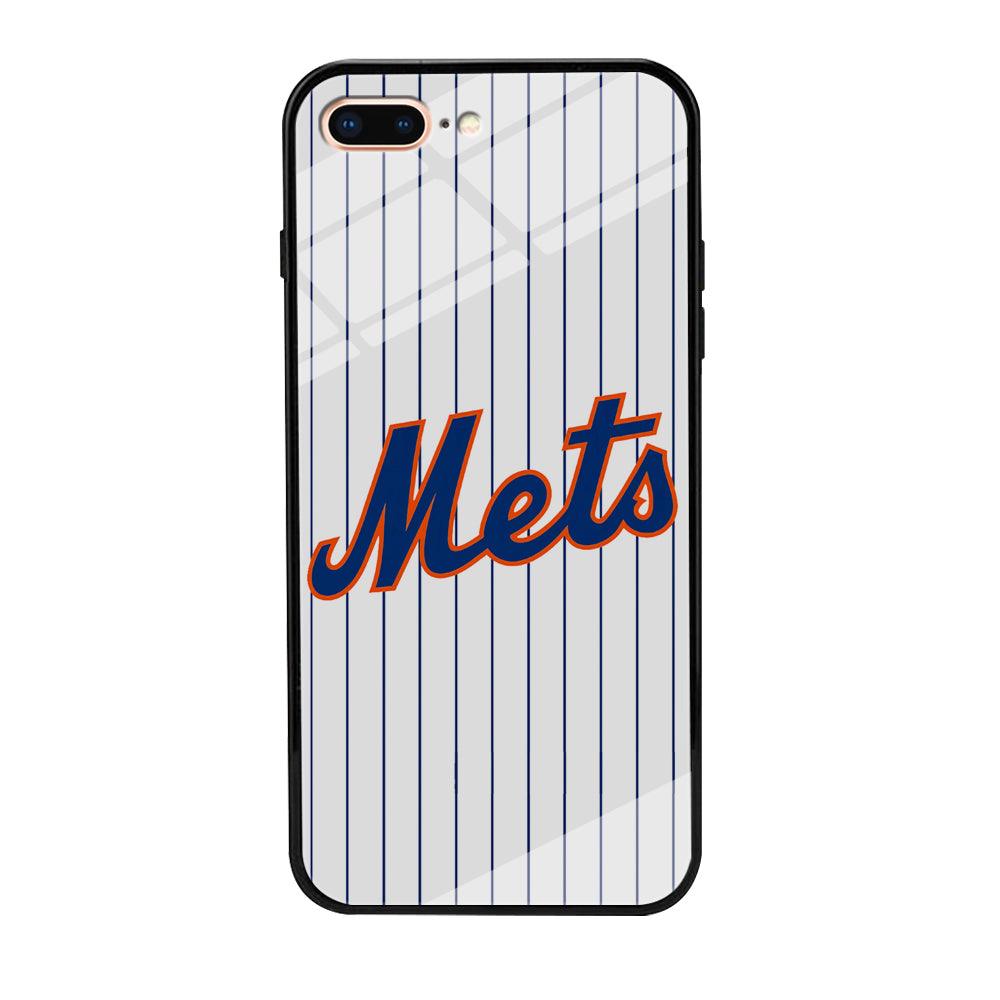 Baseball New York Mets MLB 001 iPhone 8 Plus Case-Tempered Glass Case-Xtracase
