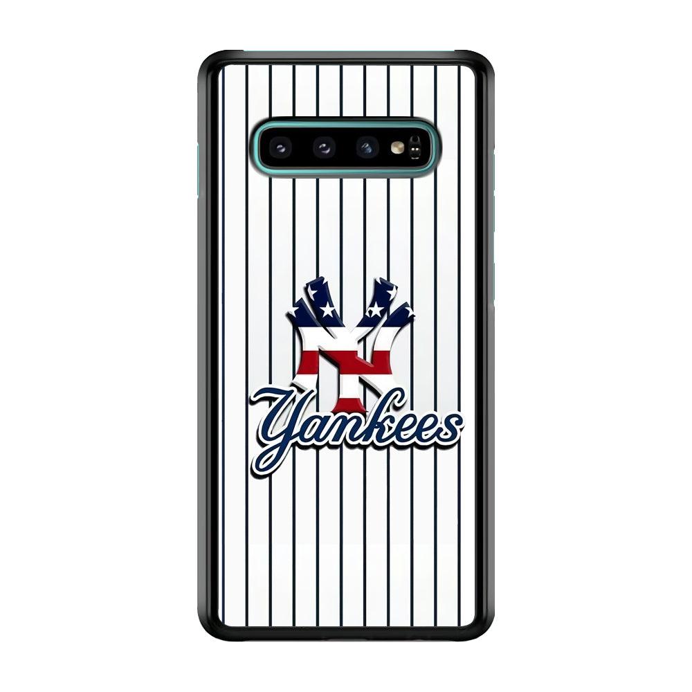Baseball New York Yankees MLB 001 Samsung Galaxy S10 Plus Case-Plastic / Full Wrap (3D Case)-Xtracase
