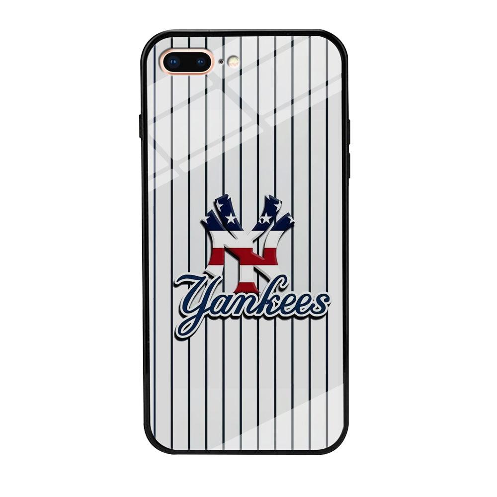 Baseball New York Yankees MLB 001 iPhone 8 Plus Case-Tempered Glass Case-Xtracase