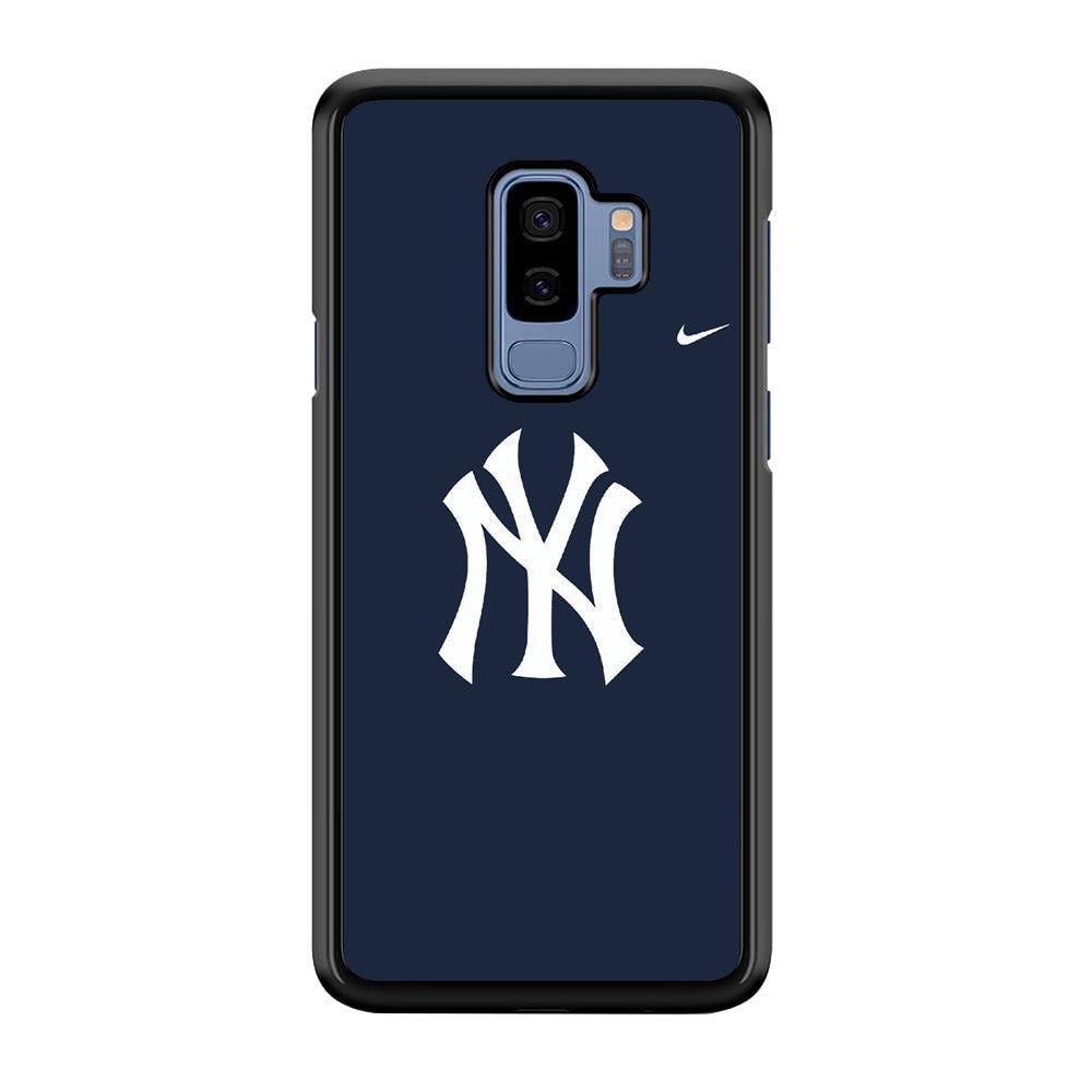 Baseball New York Yankees MLB 002 Samsung Galaxy S9 Plus Case-Rubber / Black (2D Case)-Xtracase