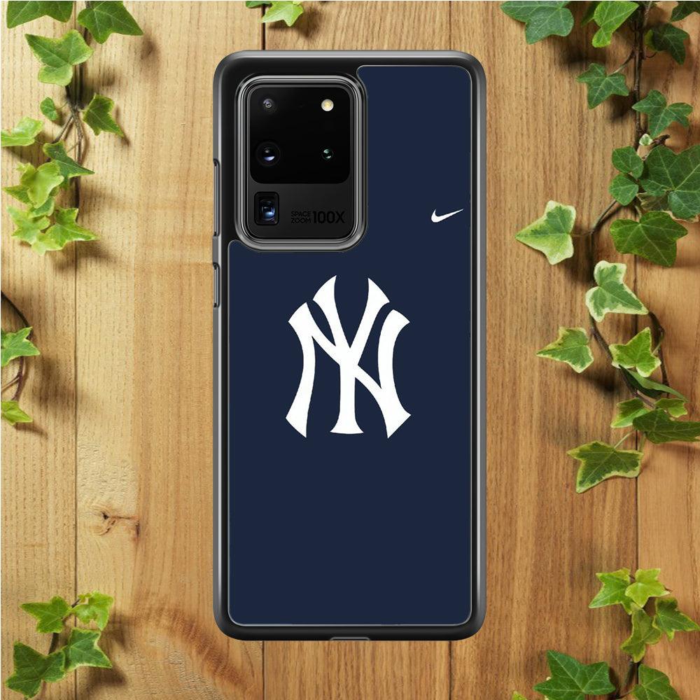 Baseball New York Yankees MLB 002 Samsung Galaxy S20 Ultra Case-Rubber / Black (2D Case)-Xtracase