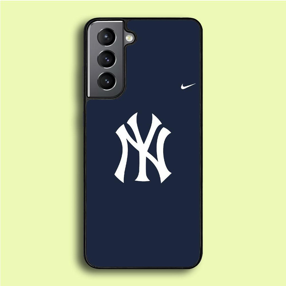 Baseball New York Yankees MLB 002 Samsung Galaxy S21 Case-Rubber / Black (2D Case)-Xtracase