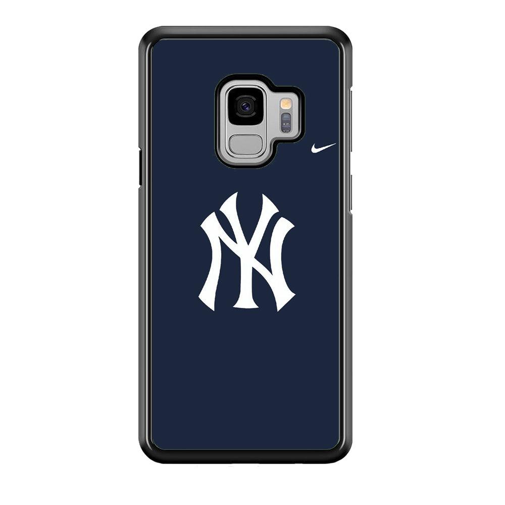 Baseball New York Yankees MLB 002 Samsung Galaxy S9 Case-Rubber / Black (2D Case)-Xtracase