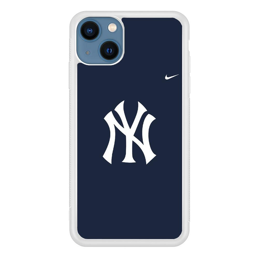 Baseball New York Yankees MLB 002 iPhone 13 Mini Case-Rubber / White (2D Case)-Xtracase