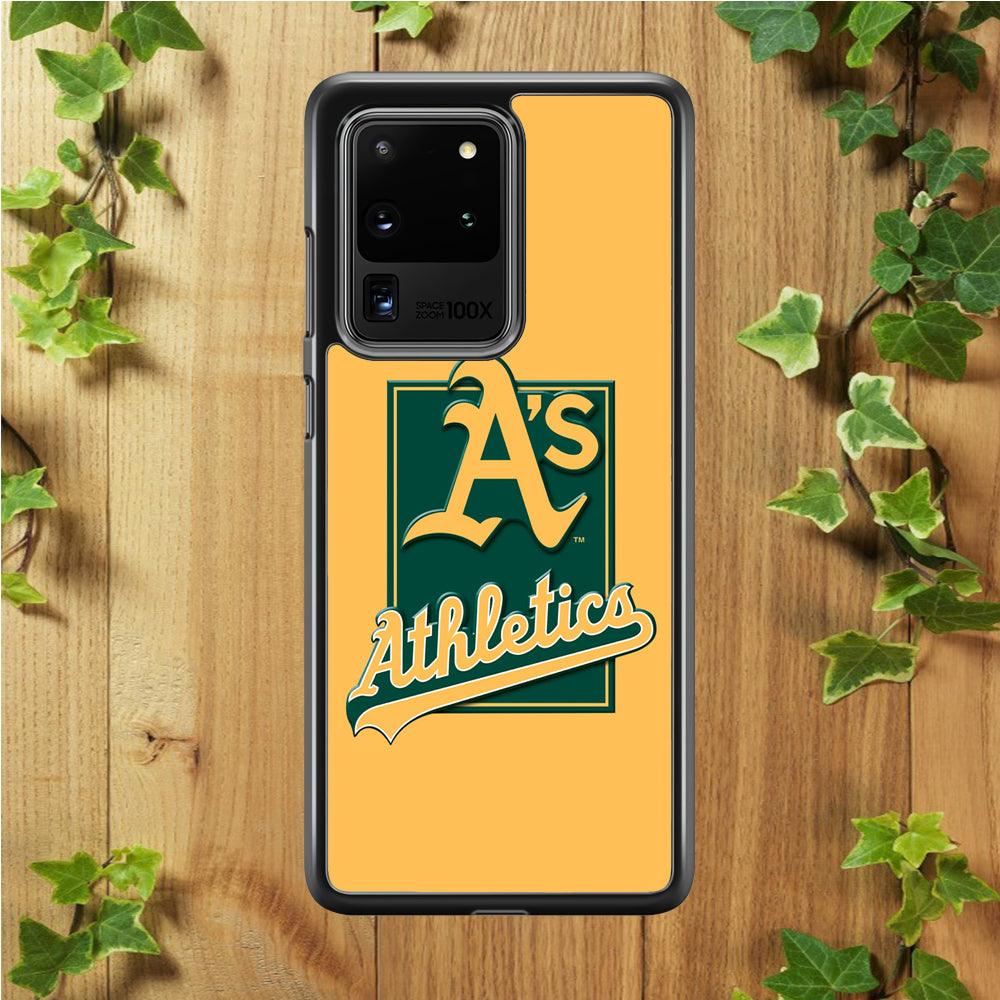 Baseball Oakland Athletics MLB 002 Samsung Galaxy S20 Ultra Case-Rubber / White (2D Case)-Xtracase