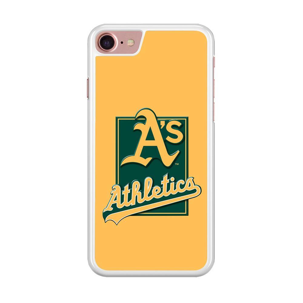 Baseball Oakland Athletics MLB 002 iPhone 7 Case-Rubber / White (2D Case)-Xtracase