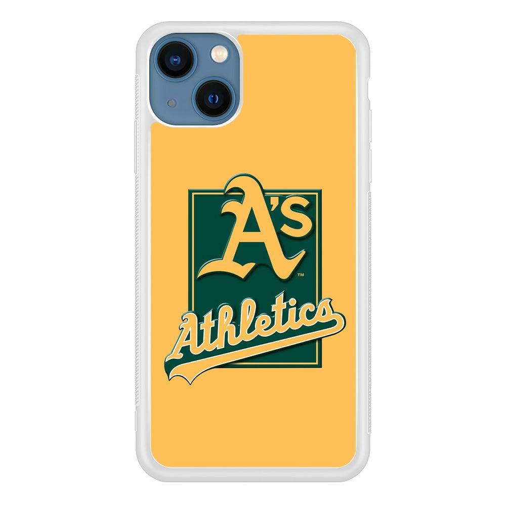 Baseball Oakland Athletics MLB 002 iPhone 13 Mini Case-Rubber / White (2D Case)-Xtracase