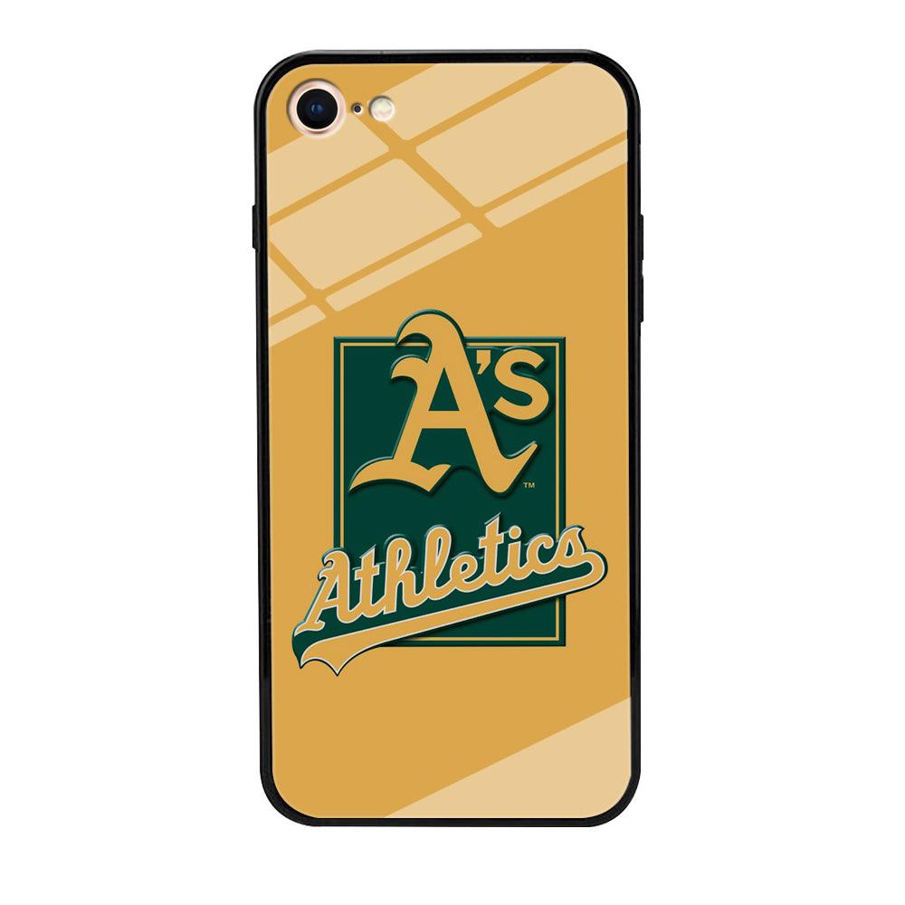 Baseball Oakland Athletics MLB 002 iPhone 8 Case-Tempered Glass Case-Xtracase