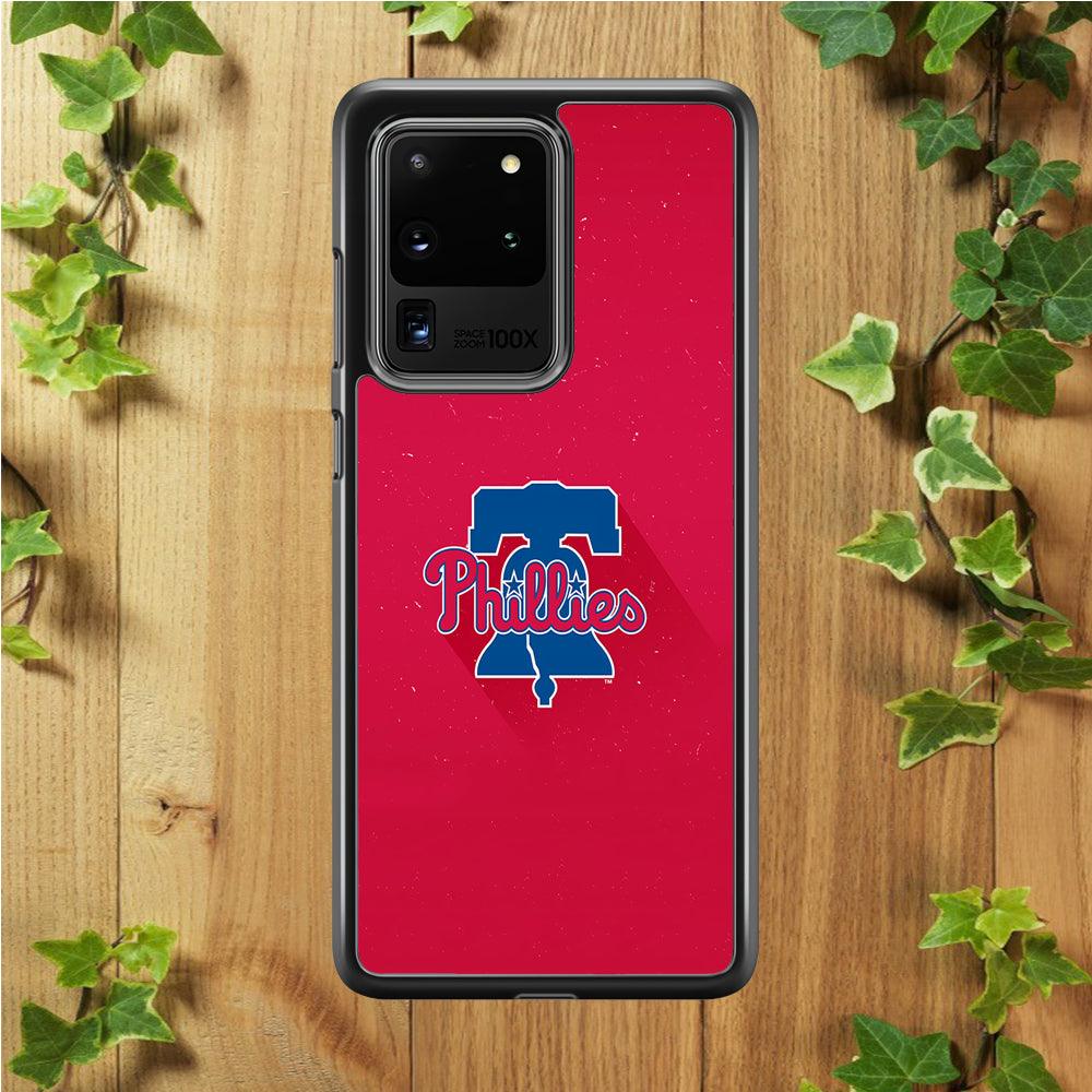 Baseball Philadelphia Phillies MLB 001 Samsung Galaxy S20 Ultra Case-Rubber / White (2D Case)-Xtracase
