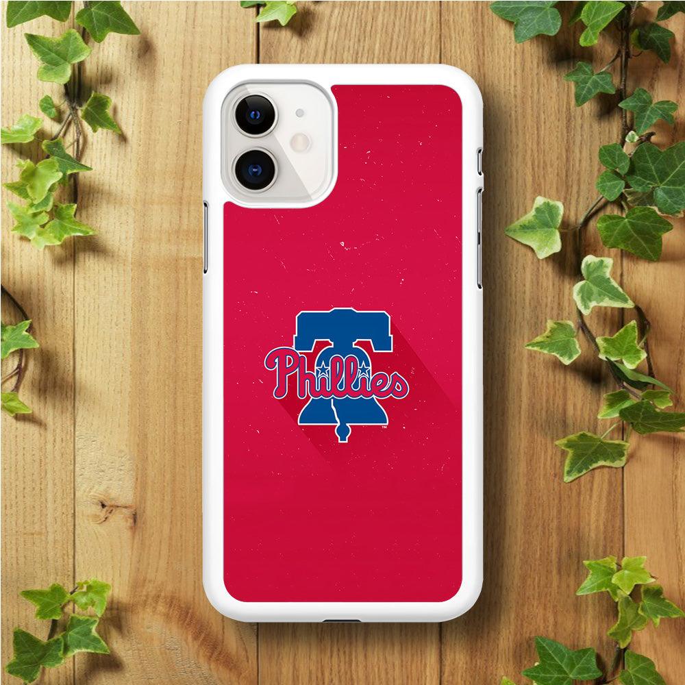 Baseball Philadelphia Phillies MLB 001 iPhone 11 Case-Rubber / White (2D Case)-Xtracase