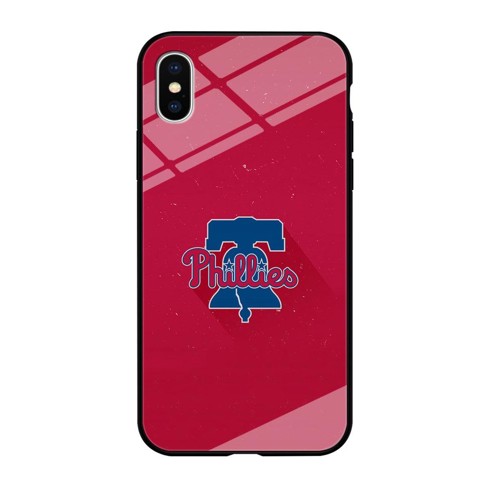 Baseball Philadelphia Phillies MLB 001 iPhone Xs Max Case-Tempered Glass Case-Xtracase