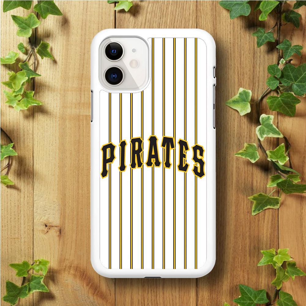 Baseball Pittsburgh Pirates MLB 001 iPhone 11 Case-Rubber / White (2D Case)-Xtracase