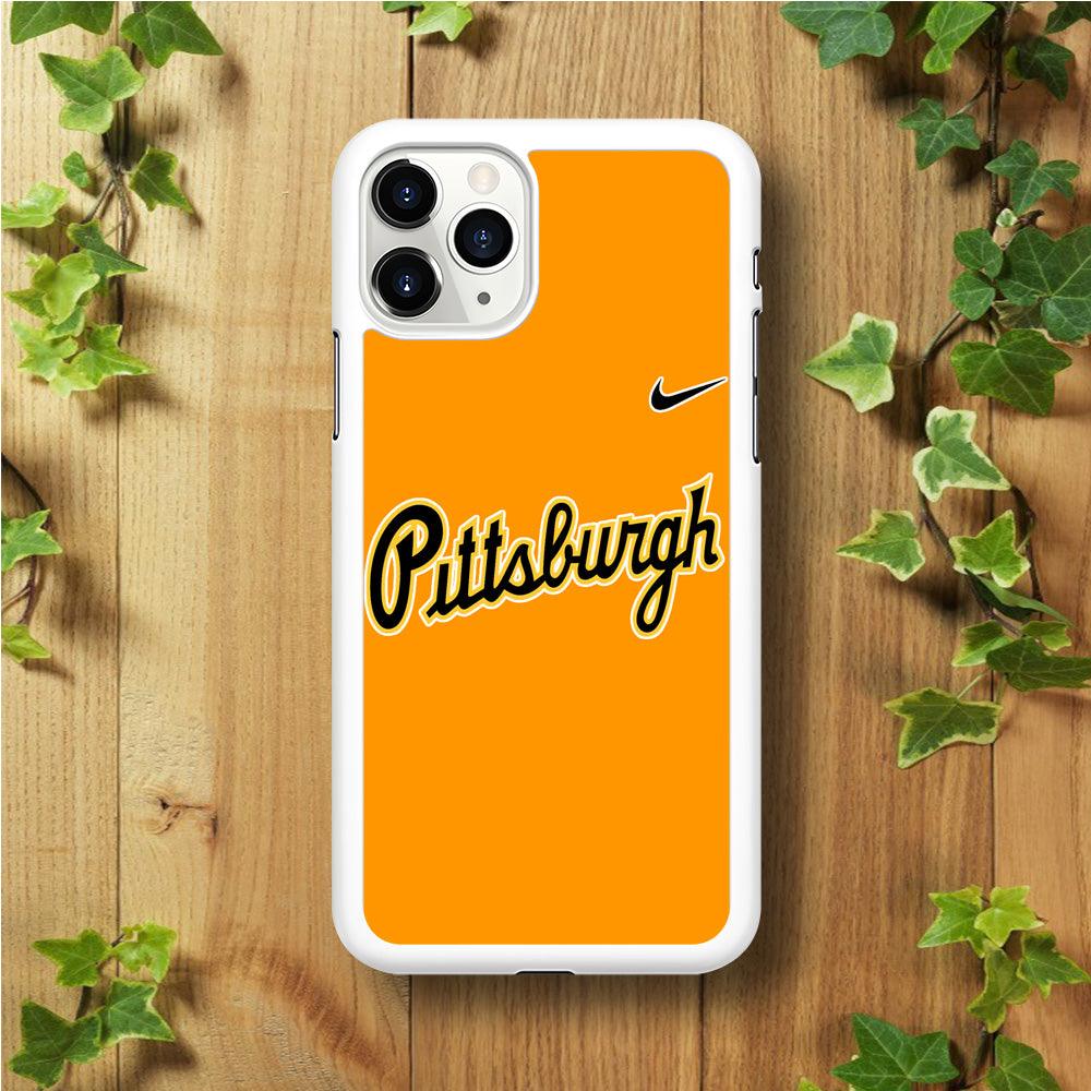 Baseball Pittsburgh Pirates MLB 002 iPhone 11 Pro Case-Rubber / White (2D Case)-Xtracase