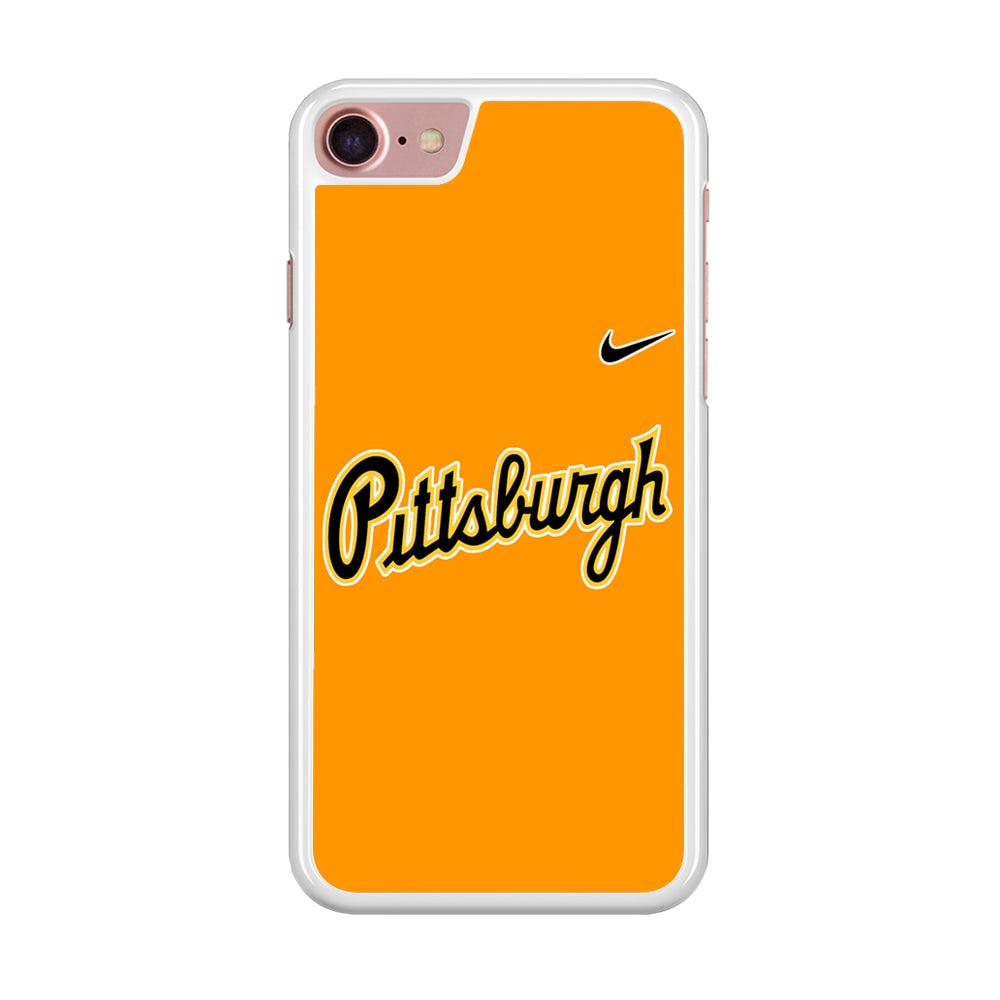Baseball Pittsburgh Pirates MLB 002 iPhone SE 2020 Case-Rubber / White (2D Case)-Xtracase