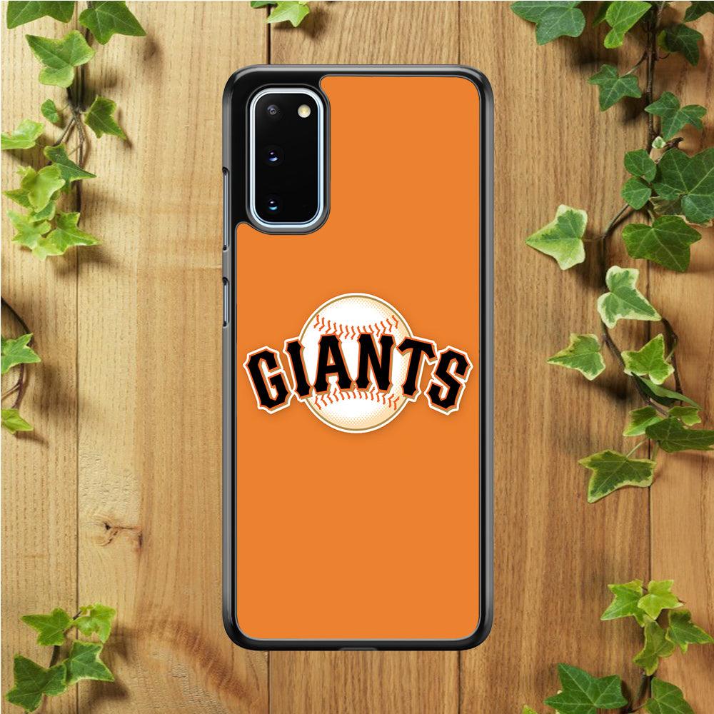 Baseball San Francisco Giants MLB 001 Samsung Galaxy S20 Case-Rubber / White (2D Case)-Xtracase