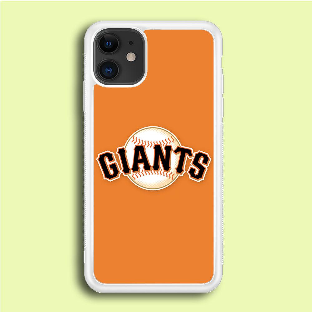 Baseball San Francisco Giants MLB 001 iPhone 12 Case-Rubber / White (2D Case)-Xtracase