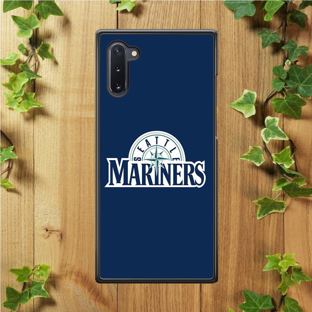 Baseball Seattle Mariners MLB 001 Samsung Galaxy Note 10 Case-Rubber / Black (2D Case)-Xtracase
