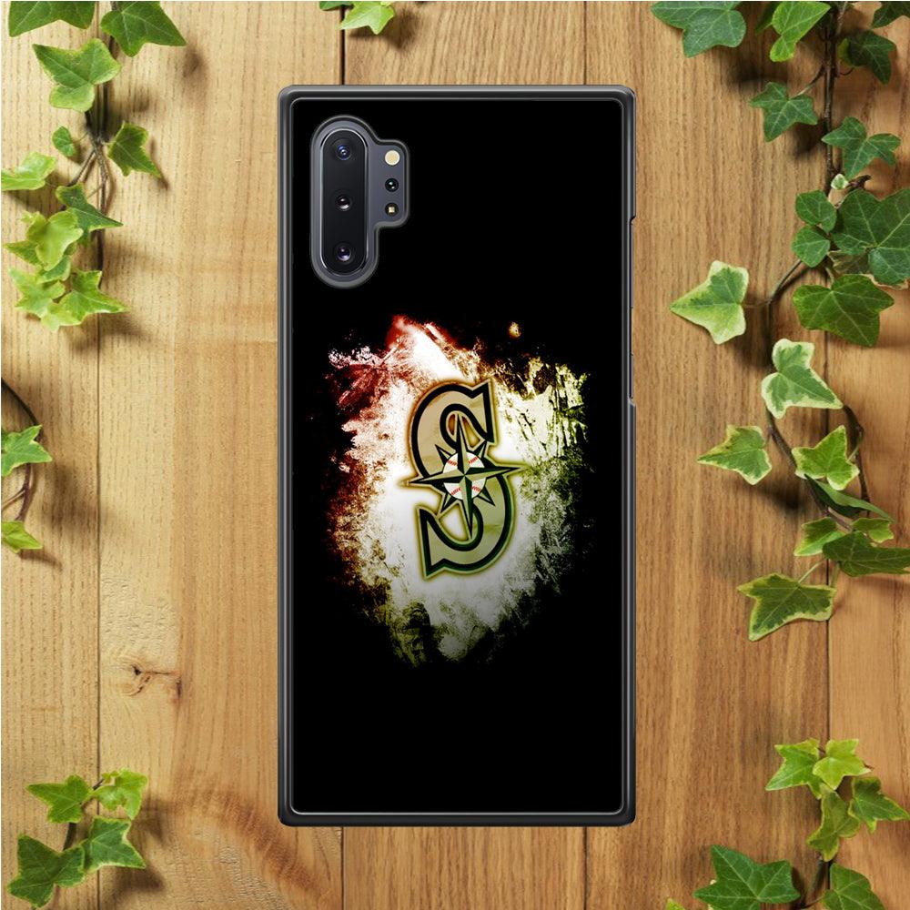 Baseball Seattle Mariners MLB 002 Samsung Galaxy Note 10 Plus Case-Rubber / White (2D Case)-Xtracase