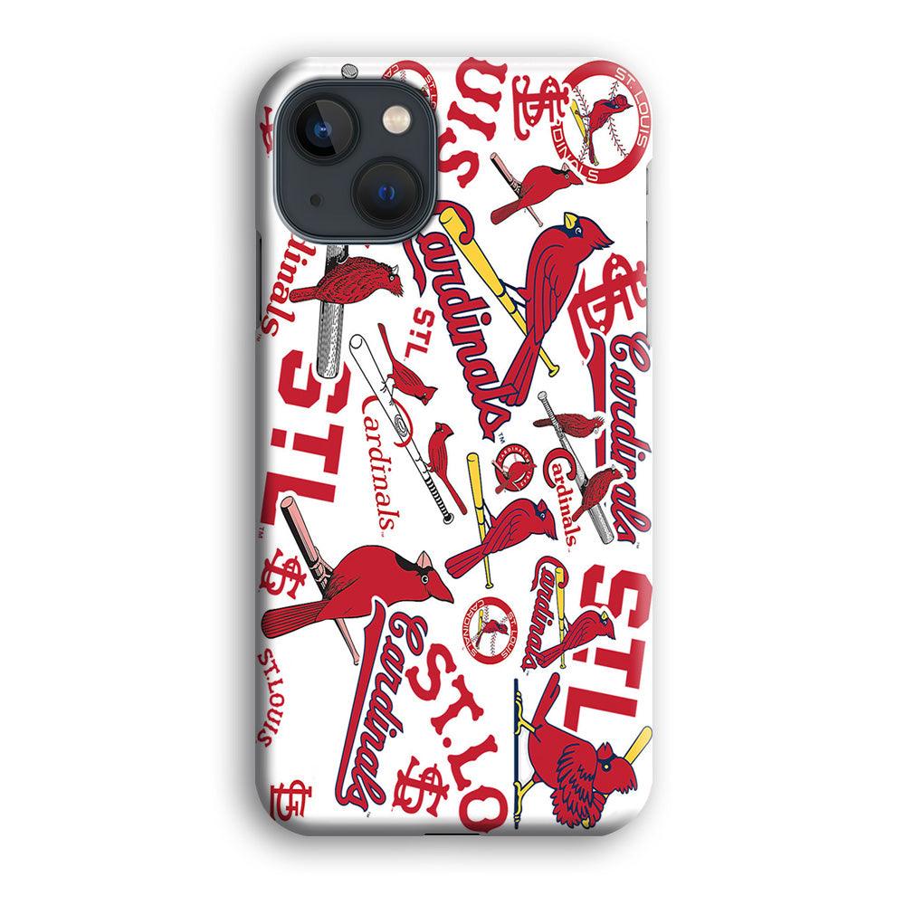 Baseball St. Louis Cardinals MLB 001 iPhone 13 Mini Case-Plastic / Full Wrap (3D Case)-Xtracase