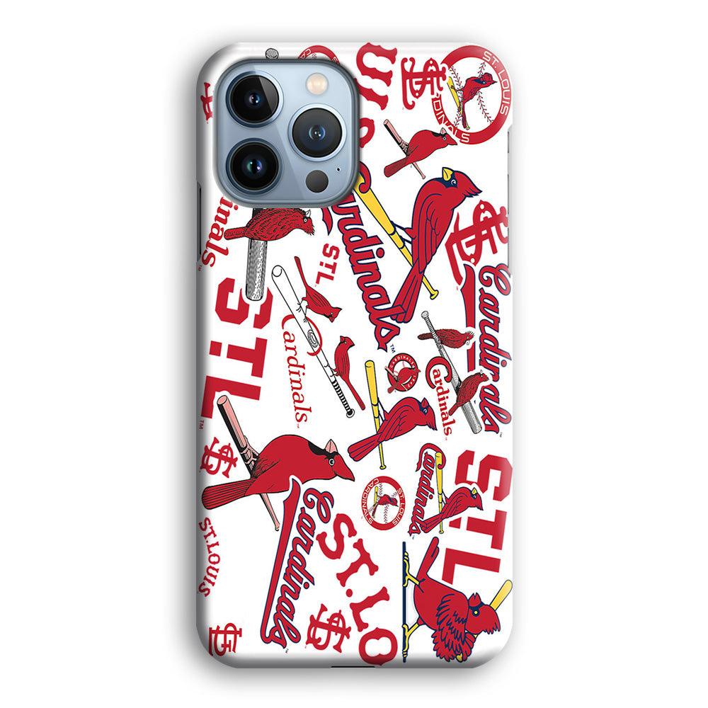 Baseball St. Louis Cardinals MLB 001 iPhone 13 Pro Max Case-Plastic / Full Wrap (3D Case)-Xtracase