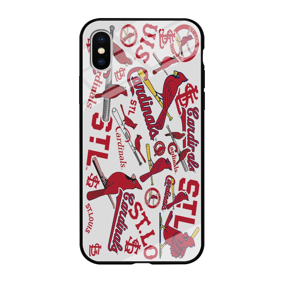 Baseball St. Louis Cardinals MLB 001 iPhone Xs Max Case-Tempered Glass Case-Xtracase