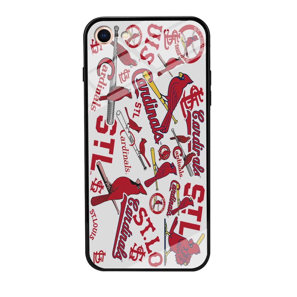 Baseball St. Louis Cardinals MLB 001 iPhone 8 Case-Tempered Glass Case-Xtracase