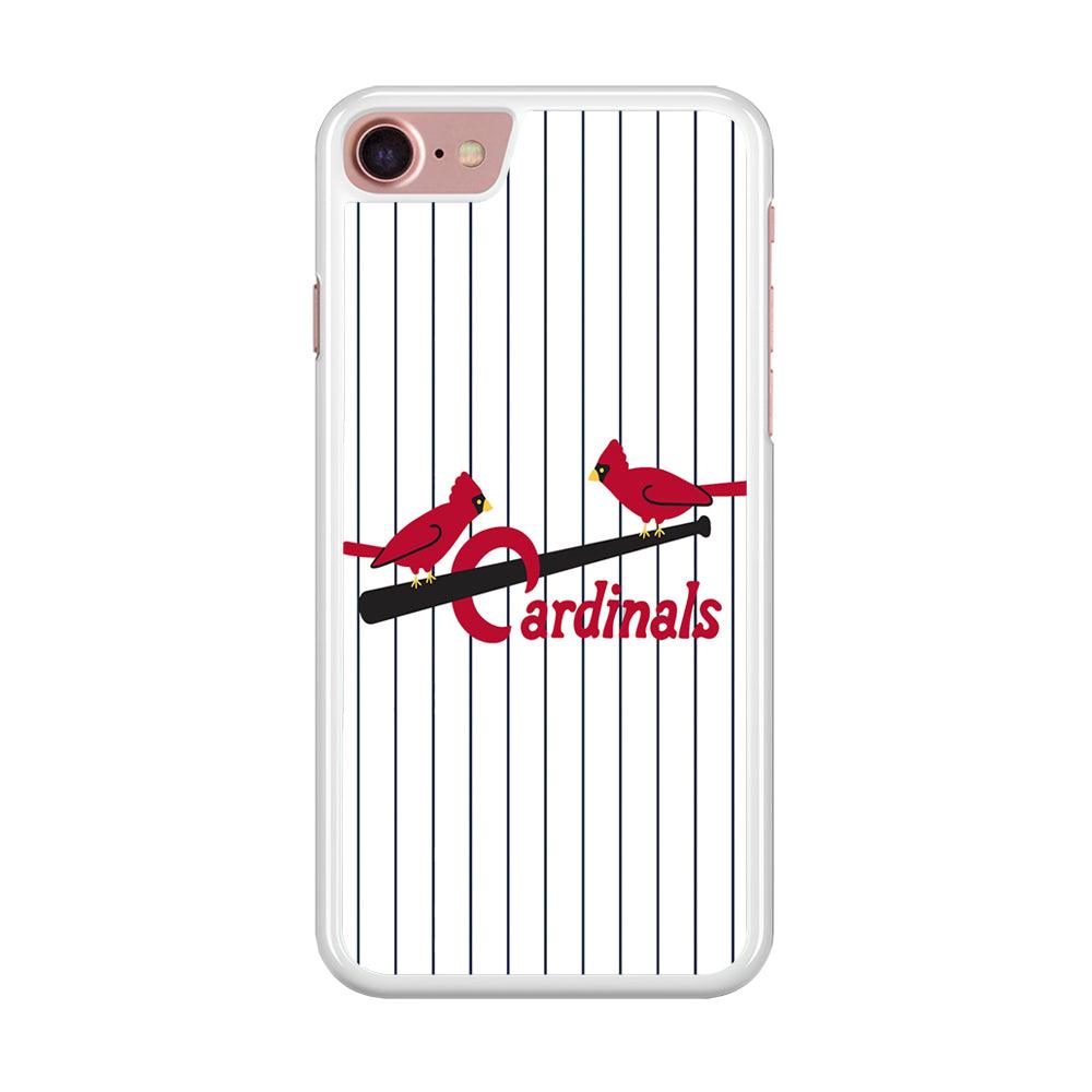Baseball St. Louis Cardinals MLB 002 iPhone SE 2020 Case-Rubber / White (2D Case)-Xtracase