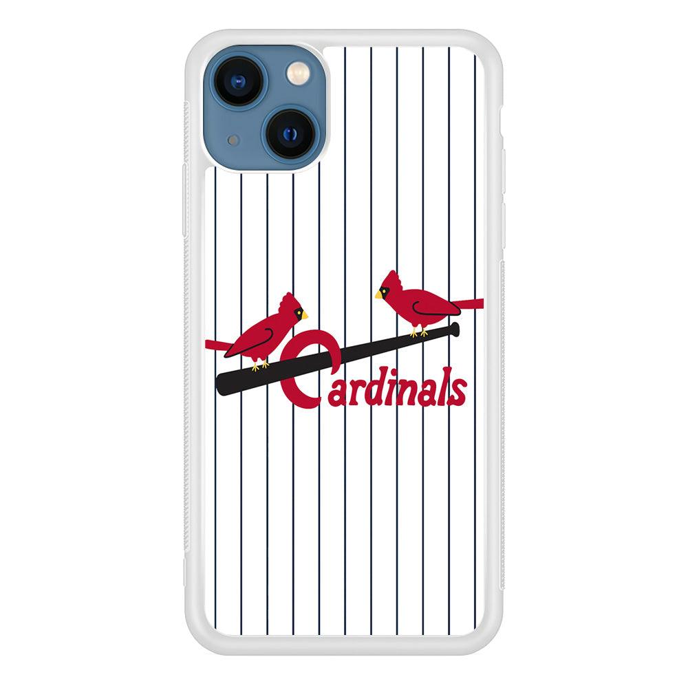 Baseball St. Louis Cardinals MLB 002 iPhone 13 Mini Case-Rubber / White (2D Case)-Xtracase