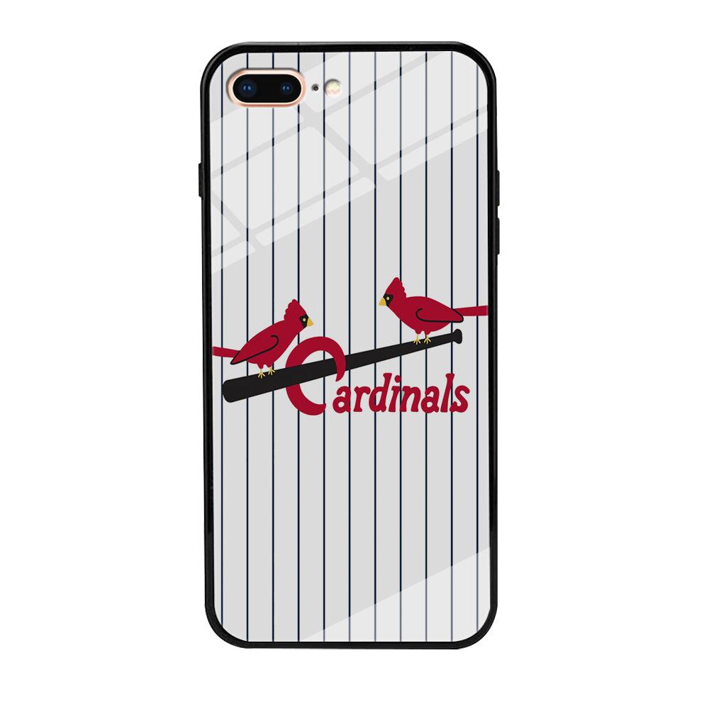 Baseball St. Louis Cardinals MLB 002 iPhone 8 Plus Case-Tempered Glass Case-Xtracase