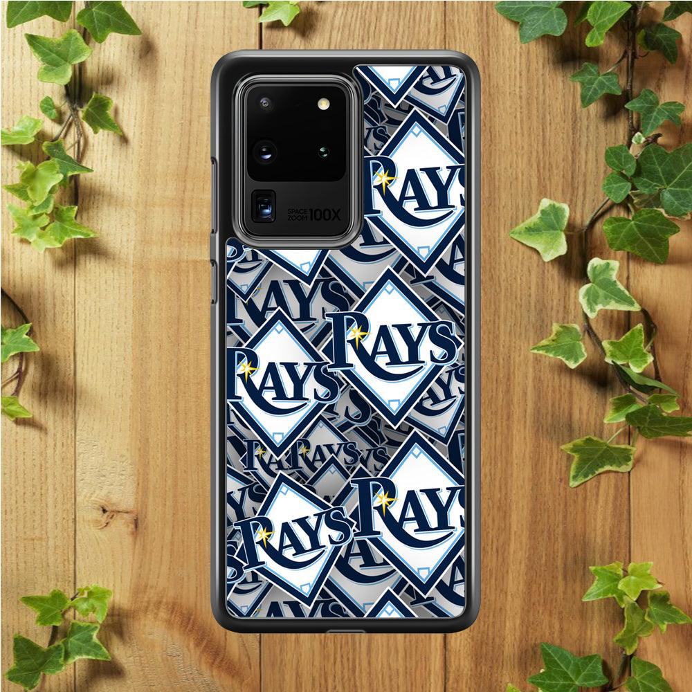 Baseball Tampa Bay Rays MLB 002 Samsung Galaxy S20 Ultra Case-Rubber / White (2D Case)-Xtracase
